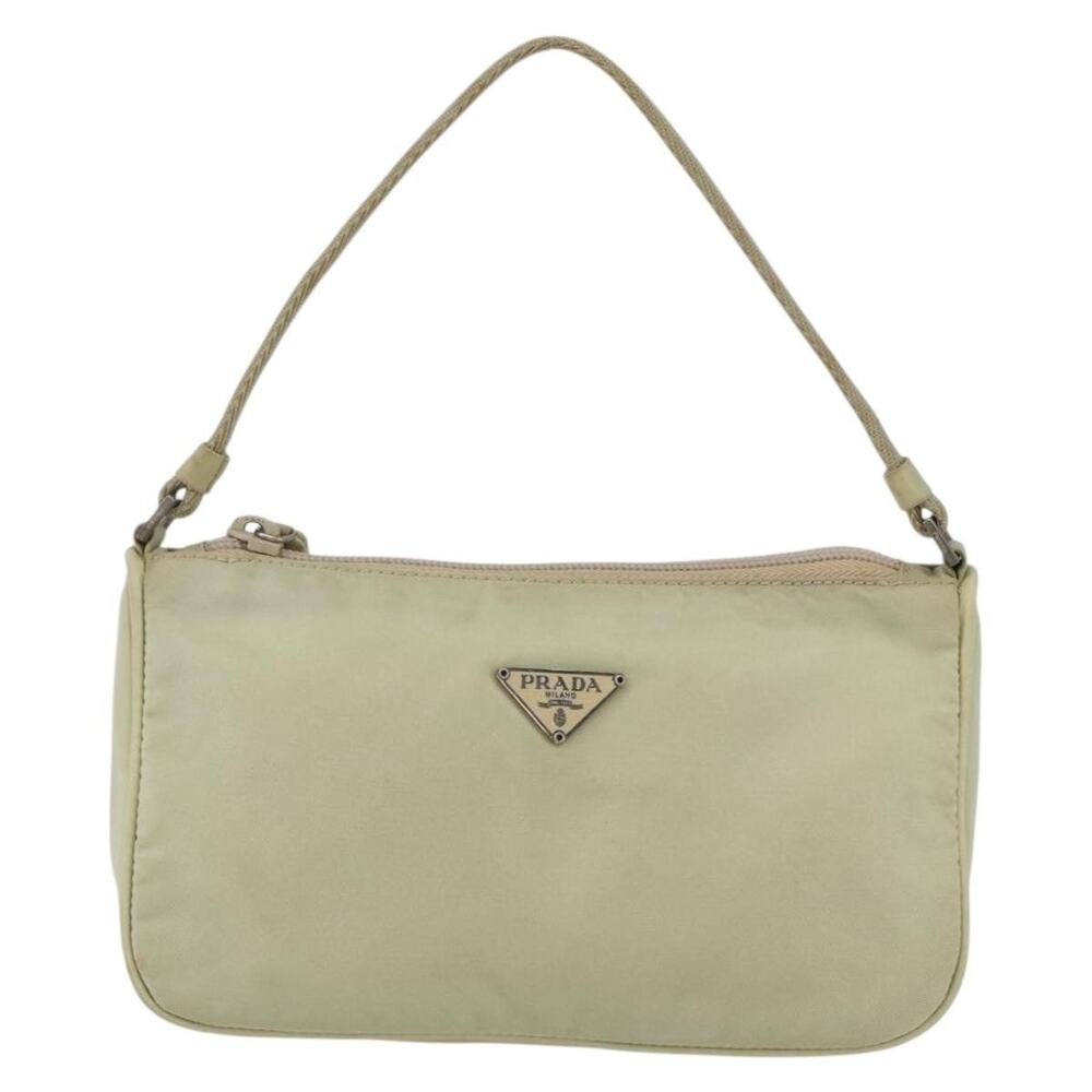 Prada Nylon Accessory Pouch Beige